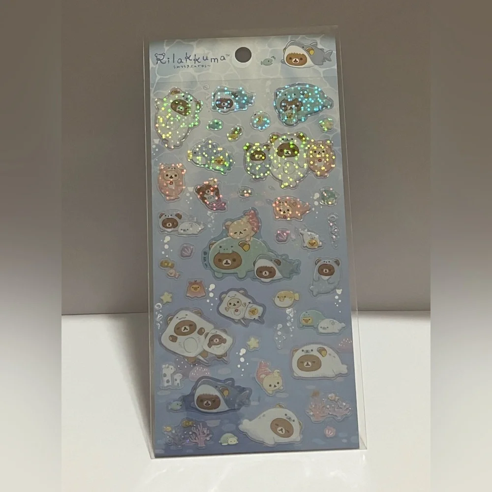 Rilakkuma Sparkly Sea Life Sticker Sheet